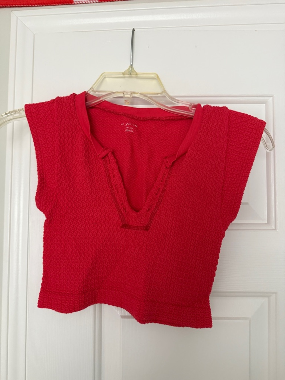 Urban Outfitters Red Textured Top